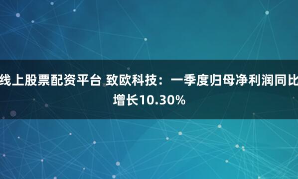 线上股票配资平台 致欧科技：一季度归母净利润同比增长10.30%